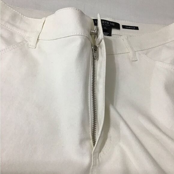 Lafayette 148 New York White Thompson Jeans Size 12 - Picture 9 of 14